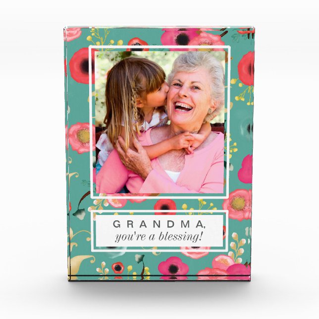 For Grandma on Mother's Day. Custom Photo Block (Front)