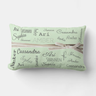 For Grandmother | Grandchildren Names Collage (5) Lumbar Pillow