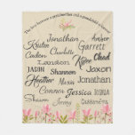 For Grandmother | Grandchildren Names Collage Fleece Blanket at Zazzle