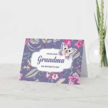 For Grandmother On Mother's Day Greeting Card by artofmairin at Zazzle