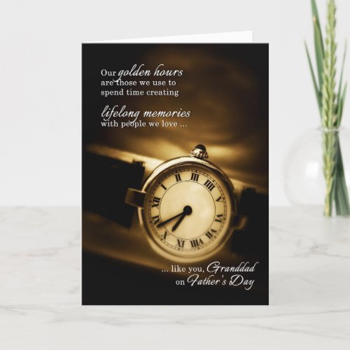 for Grandpa Fathers Day Golden Years Holiday Card