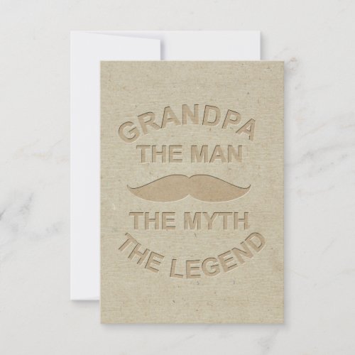 For Grandpa Simulated Embossed Paper Thank You Card