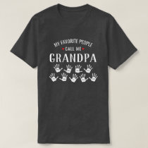 For Grandpa with Grandkids Names Personalized T-Shirt For Grandpa with Grandkids Names Personalized T-Shirt