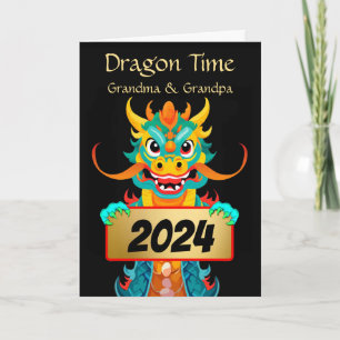 For Grandparents Chinese New Year of the Dragon Holiday Card