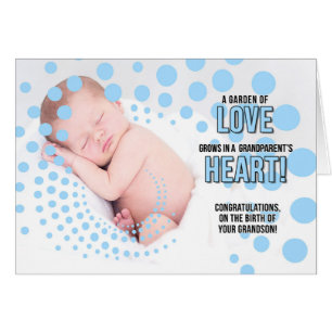 for Grandparents on the Birth of a Grandson Blue Cards
