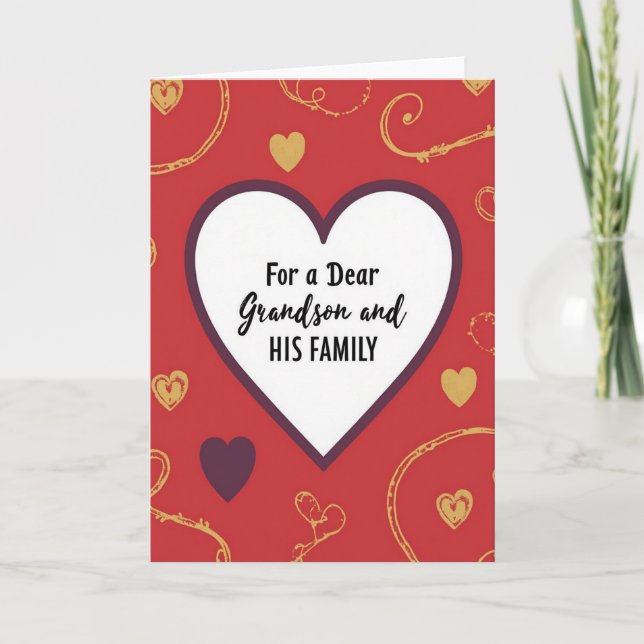 For Grandson And Family Card (Front)