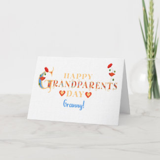 For Granny Grandparents Day with Red Poppies Card