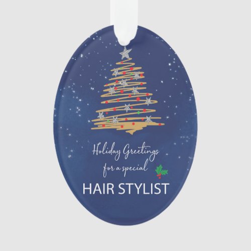 FOR Hair Stylist Christmas Tree Customizable Name Ornament