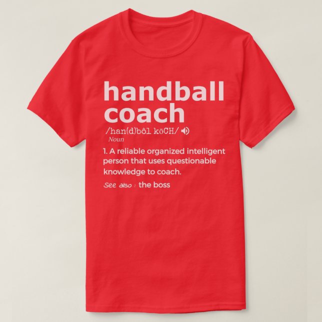For handball coach and coaches gift present T-Shirt (Design Front)