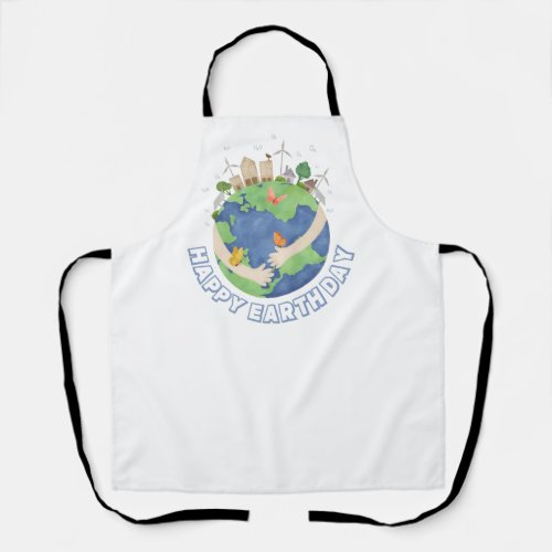 For Happy Earth Day Adult Apron