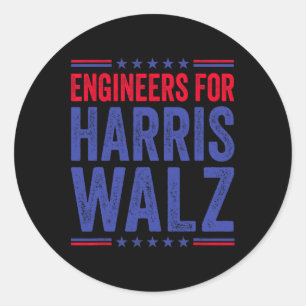 For Harris Wheimer Election 2024 Vote Kamala Waltz Classic Round Sticker