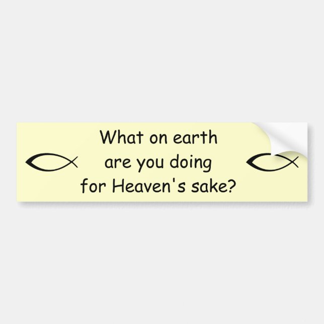 For Heaven's Sake Bumper Sticker (Front)