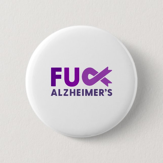 For Heimers Dementia Awareness Support Squad Ribbo Button (Front)