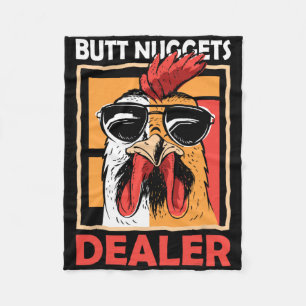 For Hen Rnyard Humor Fans Butt Nuggets Dealer Chic Fleece Blanket