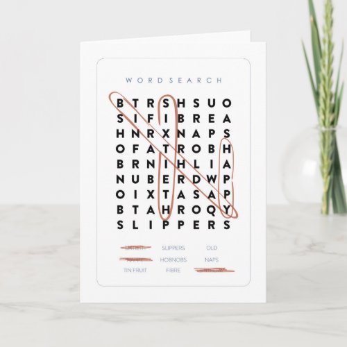 For Her 60th Funny Crossword Birthday Card