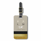 For Her a Chic Travel Luggage Tag with Monogram
