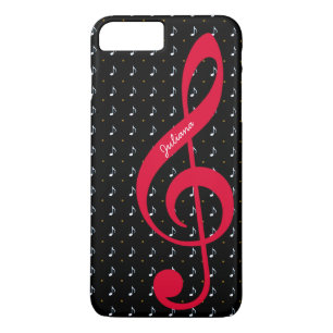 for her a personalized treble clef music iPhone 8 plus/7 plus case
