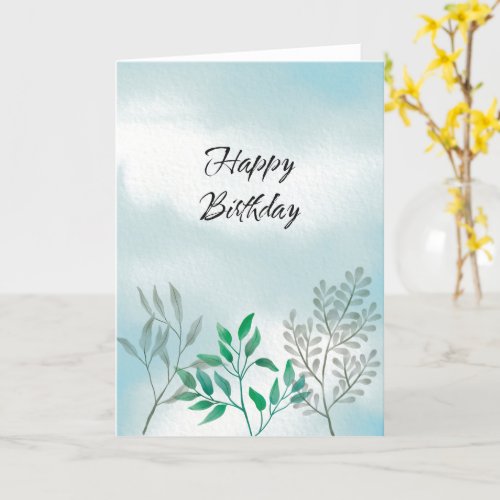 For Her Classic Outdoor Green Plants Birthday Card