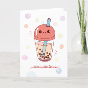 For Her Cu Tea Pun Birthday Card