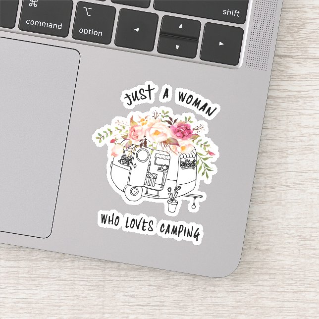 For Her Cute Little Camping Trailer Sticker (Detail)