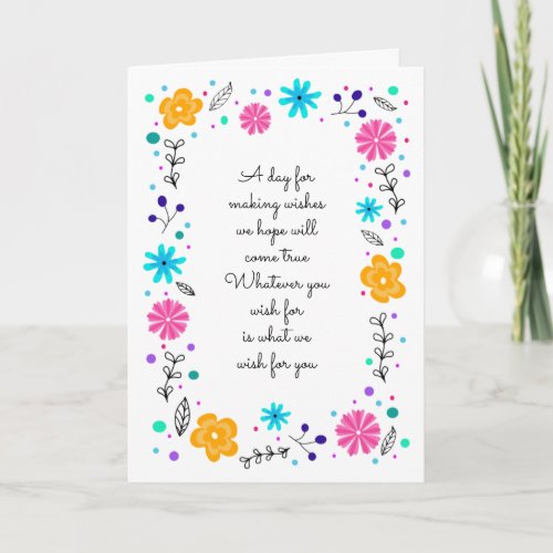 For Her Floral Happy Birthday Card