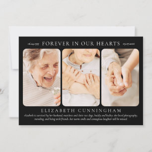 For Her Forever in our Hearts Modern Simple Photo Invitation