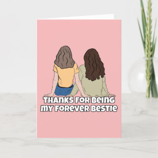 For Her Fun Forever Bestie Friend Birthday Card