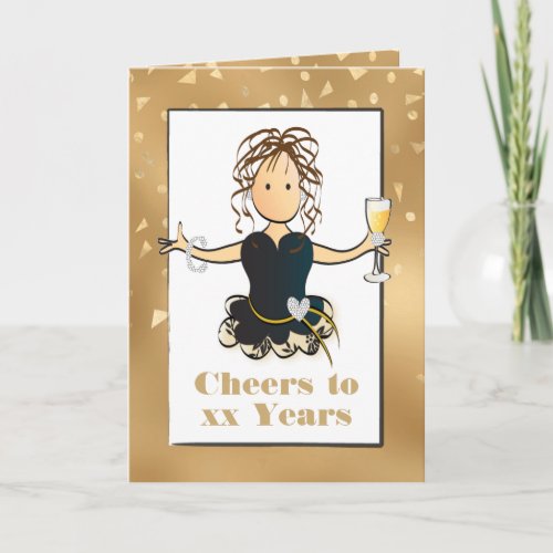 For Her Funny Sassy Classy Any Age Birthday Card