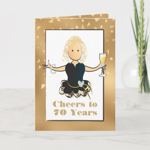 For Her Funny Sassy Glam Girlle 70th Birthday