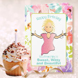 For Her Funny Sassy Sarcastic Friend Birthday  Card<br><div class="desc">Want a funny card to let your friend know that she is beautiful,  sweet and witty?  Wait for the punchline on this one to put a smile on everyone's face :)</div>
