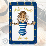 For Her Girls Trip Funny Travel Cruise Door Magnet<br><div class="desc">Are you looking for a fun and funny magnet for your door as you cruise or take a beach vacation? You can customize this magnet with your name and message!</div>