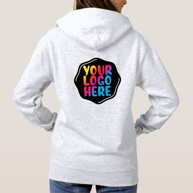 For Her Mama New Mom Add Your Logo Here Customized Hoodie (Back)