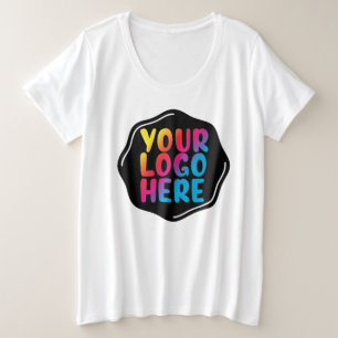 For Her Mama New Mom Add Your Logo Here Customized Plus Size T-Shirt