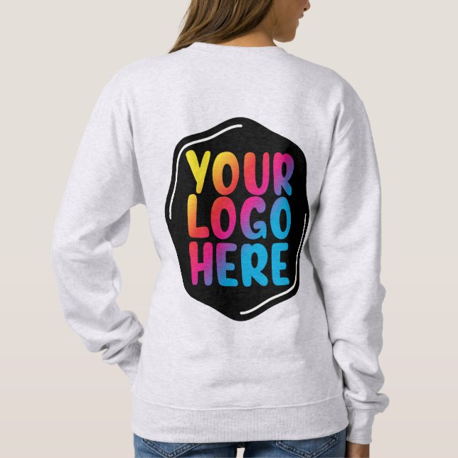 For Her Mama New Mom Add Your Logo Here Customized Sweatshirt (Back)