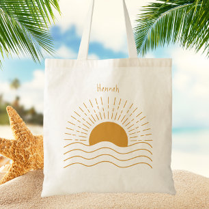 For Her Modern Minimalist Summer Boho Sun Tote Bag