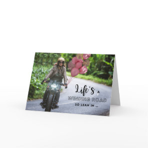 For Her Motorcycle Themed Birthday on Curve Card