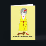 For Her Old Baby Boomer Funny Sarcastic Birthday Card<br><div class="desc">The best way to tell your friends and enemies that you're thinking of them is to send a colorful, unique, funny yet sarcastic, Crabgrass greeting card. Each edgy crabby birthday greeting card is the best way to write your sentiments while being crabby. All colorful illustrations have been lovingly drawn by...</div>