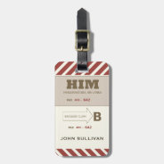 For Him A Baggage Claim Retro Look Luggage Tag at Zazzle
