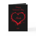 For him black valentines card For him black valentines card