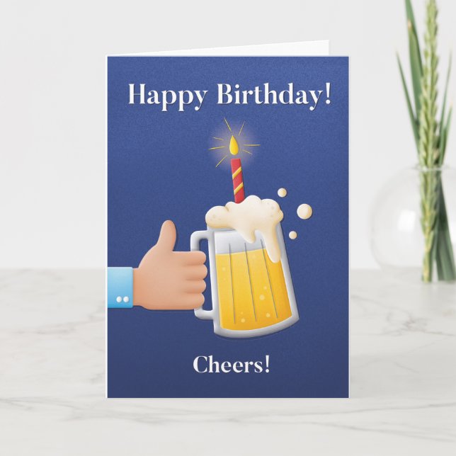 For Him Fun Beer Birthday Card (Front)