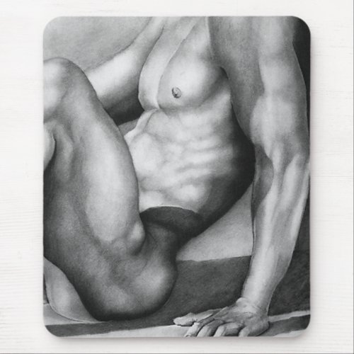 For Him Hand_drawn Fine Art Cool Male_nude  Mouse Pad