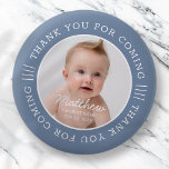 For Him Holy Baptism Thank You For Coming Photo Button<br><div class="desc">This simple and modern design is composed of serif typography and add a custom photo.</div>