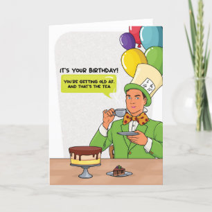 For Him Mad Hatter Pun Birthday Card