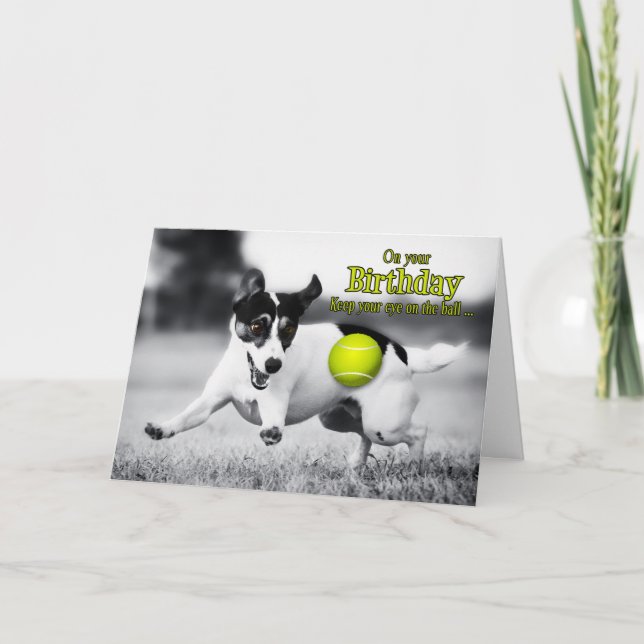 For Him on His Birthday Jack Russel Terrier Dog Card (Front)