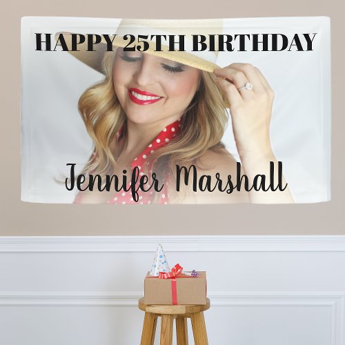 For Him or Her  Photo Birthday Banner