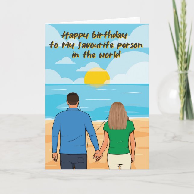 For Him or Her Sentimental Sunrise Birthday Card (Front)