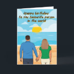 For Him or Her Sentimental Sunrise Birthday Card<br><div class="desc">Male or female sentimental couple birthday card. Perfect for a female,  male,  boyfriend,  girlfriend,  wife,  husband. Exclusive design to the Green Elephant Cards brand.</div>