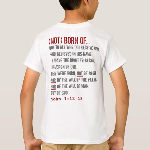 for HIM youth Matthew 32  John 112_13 T_Shirt