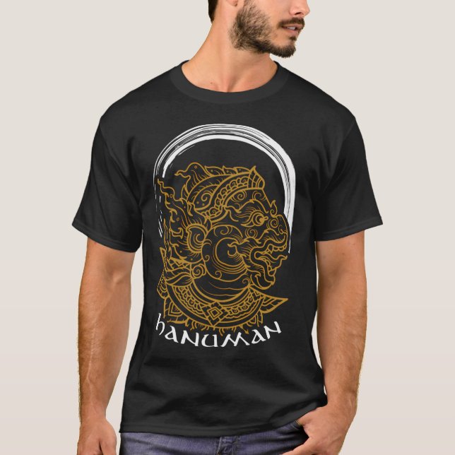 For Hindus Hinduism Diwali Festival Gods Lord Hanu T-Shirt (Front)