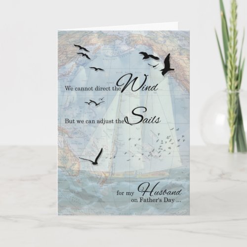 for Husband on Fathers Day Sailing the Seas Card